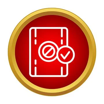 Document status icon showing approval and rejection Illustrazione stock
