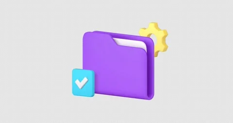 Document storage 3d icon animation with alpha channel Stock Footage 276738772