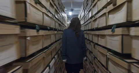 Document storage area. Stock Footage 344886681