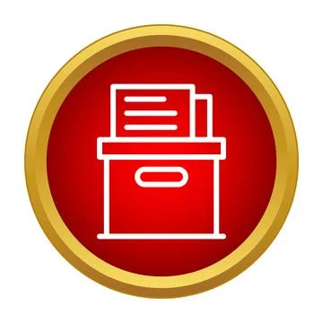 Document storage box icon for office archiving 스톡 일러스트