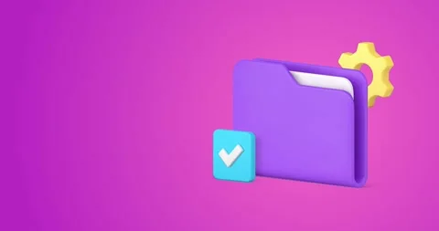 Document storage server digital file folder 3d icon animation 動画素材 276738448