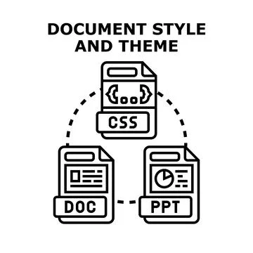 Document style and theme concept for digital files Stock Illustration