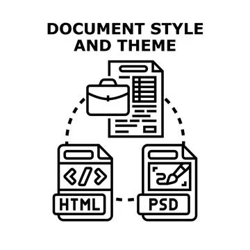 Document style and theme concept illustration Stock Illustration