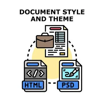Document style and theme concept illustration Stockillustratie
