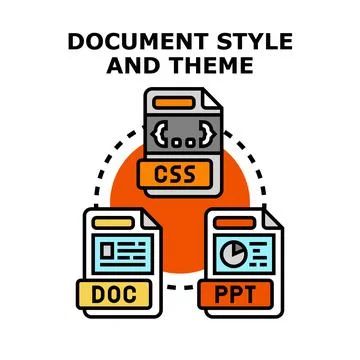 Document style and theme concept for digital files Stock Illustration