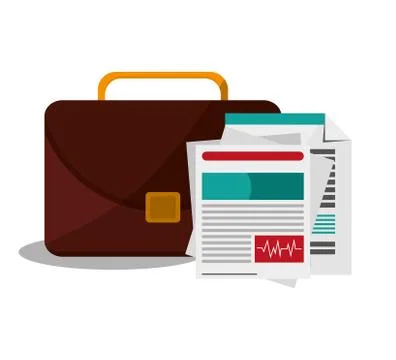 Document suitcase and business design Ilustração Stock