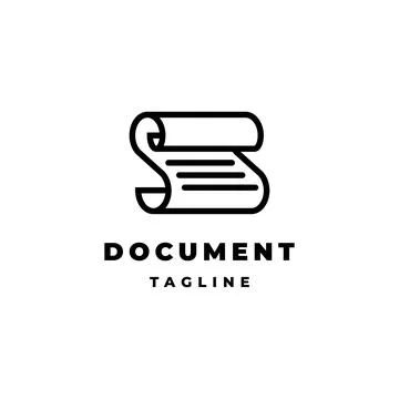 Document symbol logo design	 Stock Illustration
