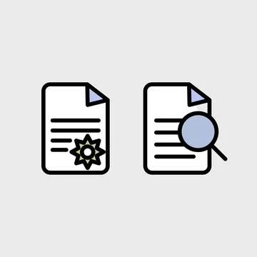 Document symbol vector set Stockillustratie