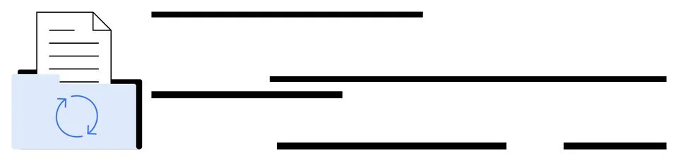 Document with Synchronization Process and Update Status イラスト素材