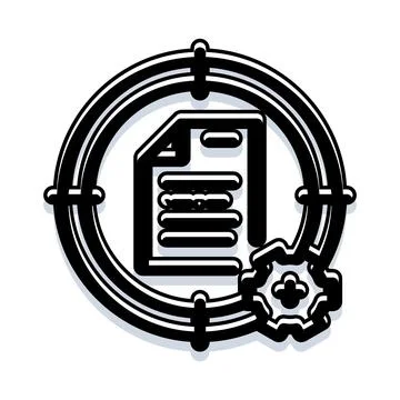 Document target settings and management for objectives Stock Illustration