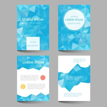 Document template low poly design Stock Illustration