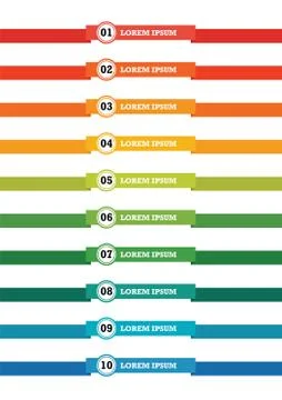 Document template with ribbon headline Illustrazione stock