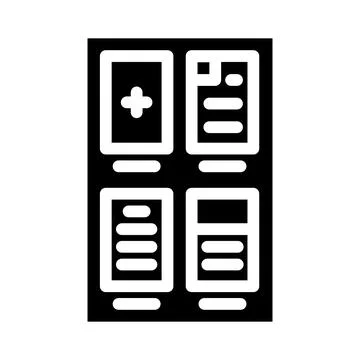 Document templates technical writer glyph icon vector illustration Stock Illustration