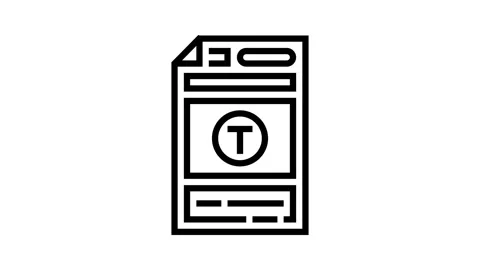 Document templates technical writer line icon animation Stock Footage 326131861