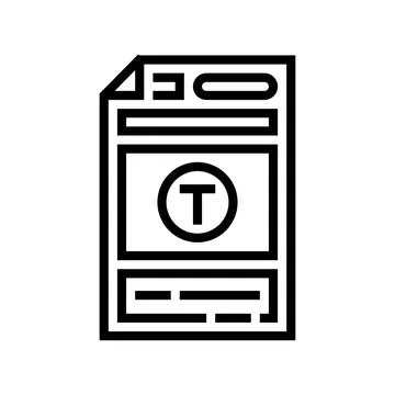 Document templates technical writer line icon vector illustration Stock Illustration