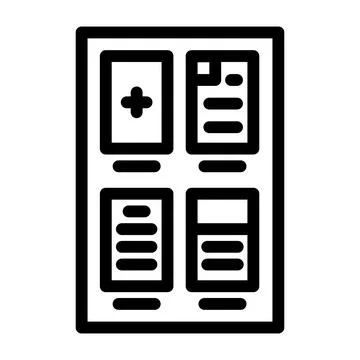 Document templates technical writer line icon vector illustration Stock Illustration