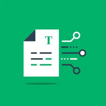 Document terms and conditions, write article, information summary, gather dat Stock Illustration