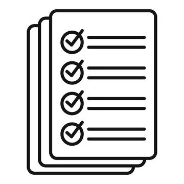 Document test icon outline vector. Project work Stock Illustration