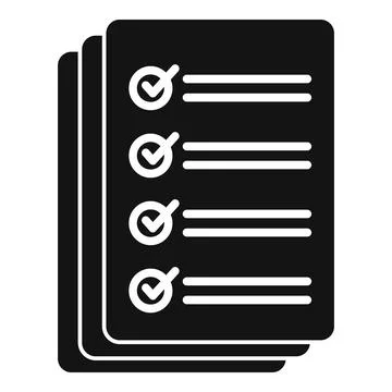 Document test icon simple vector. Project work Illustrazione stock