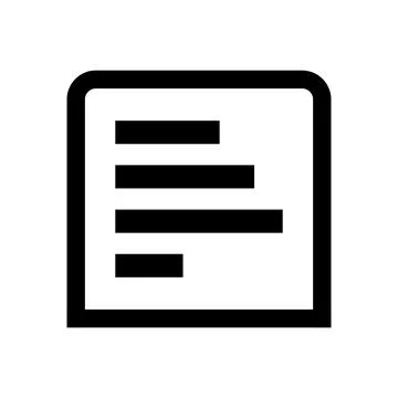Document text alignment icon isolated on a transparent background 库存插图