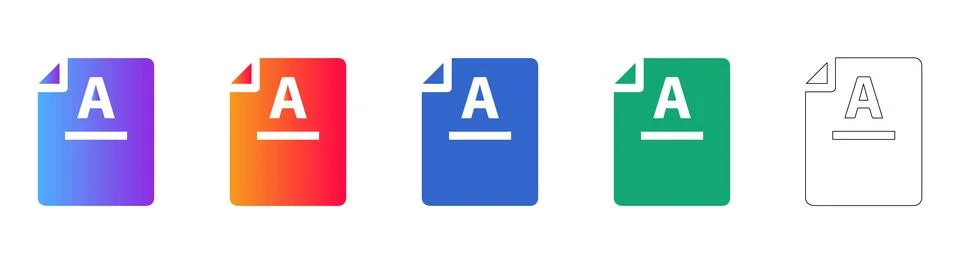 Document Text and Formatting Icons Illustrazione stock