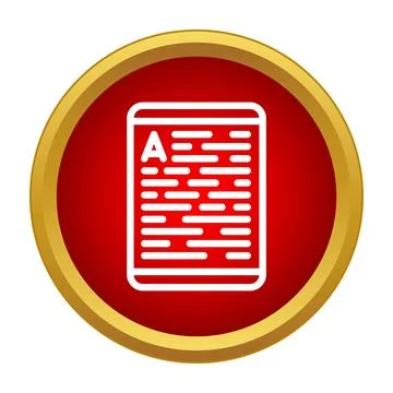 Document text file icon representing digital content Stock Illustration