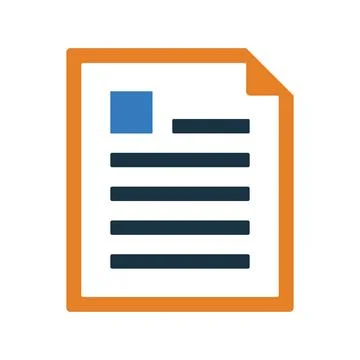 Document, text, format icon. Editable vector logo. 스톡 일러스트