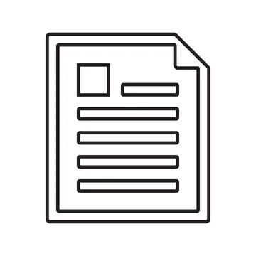 Document, text, format line icon. Outline vector. イラスト素材