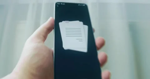 Document with text icon, presentation Stock Footage 313446124