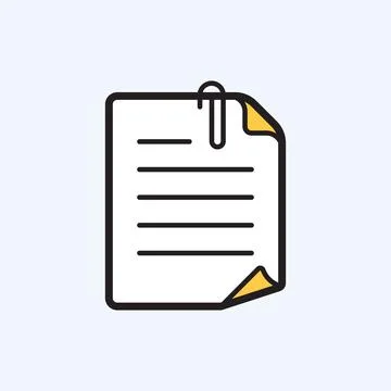 Document with text information icon in flat style. Note writing vector illu.. 스톡 일러스트