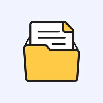 Document with text information icon in flat style. Note writing vector illu.. Stock Illustration