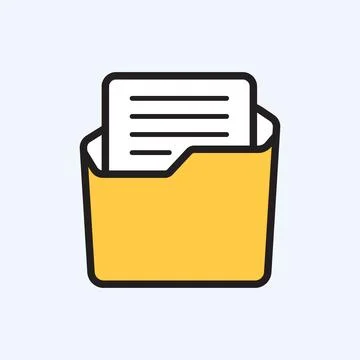 Document with text information icon in flat style. Note writing vector illu.. Stock Illustration