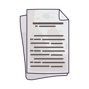 Document with text lines illustration Stock Illustration
