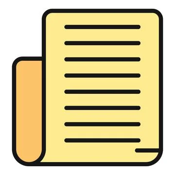 Document with text lines representing information or news Illustrazione stock