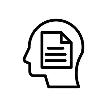 Document thin line icon Illustrazione stock