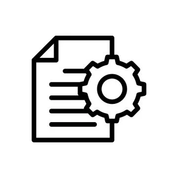 Document thin line icon Stock Illustration