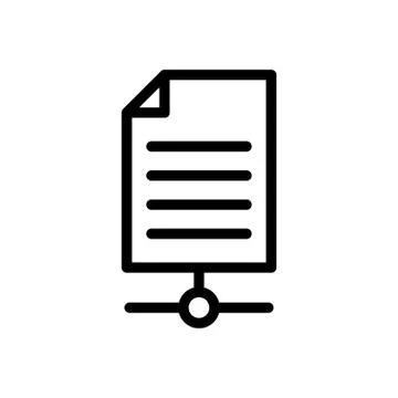 Document thin line icon Stock Illustration