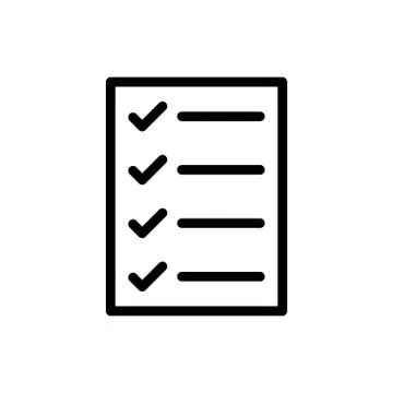 Document thin line icon Illustrazione stock