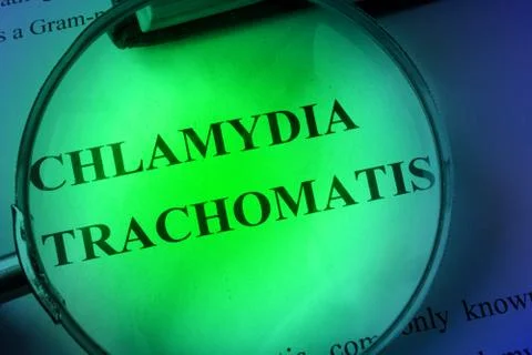 Document with title chlamydia trachomatis. Stock Photos