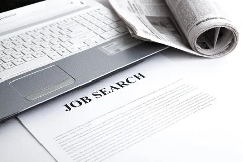 Document with the title of job search Stock Photos