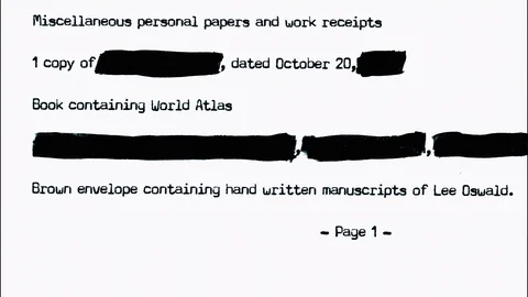 Document top secret redacted browsing fast Video stock 92869808