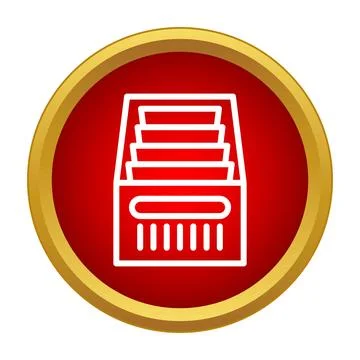 Document tray holding files organizing office storage data Illustration