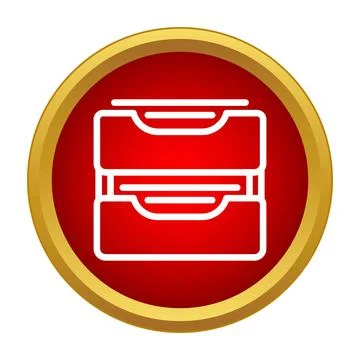 Document tray icon managing office papers and files Stockillustratie