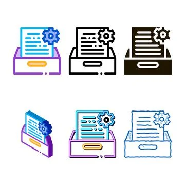 Document treat icon styles vector outline Stock Illustration