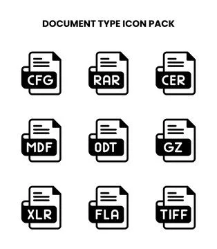 Document Type DuoTone Graphics Icons Pack Illustrazione stock