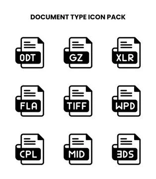 Document Type DuoTone Icons Pack Ilustração Stock