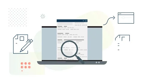 Document Validation of Plagiarism in Research Paper - Animated Illustration Stock Footage 280850279