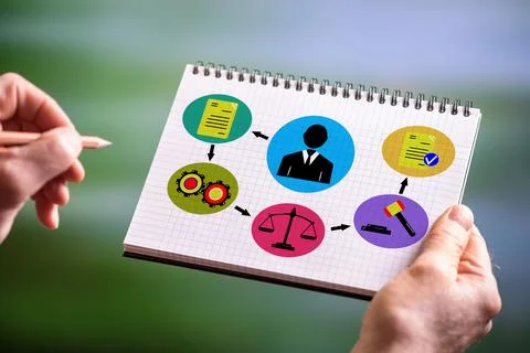 Document validation process concept on a notepad Stock Photos