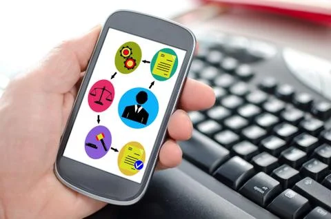 Document validation process concept on a smartphone 库存照片