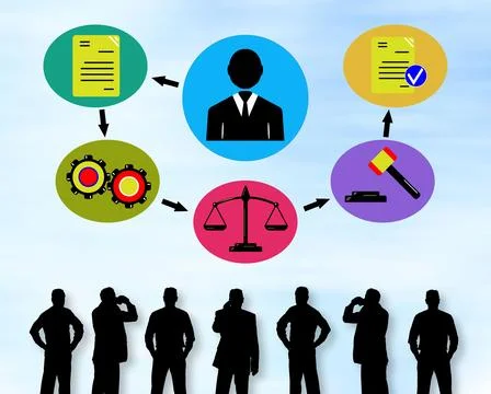 Document validation process concept on a wall Stock Photos